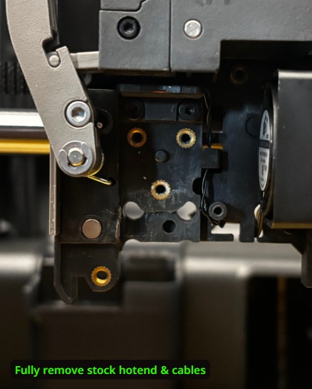 Hotend remove, step 6: supplied installation photograph - photo 2