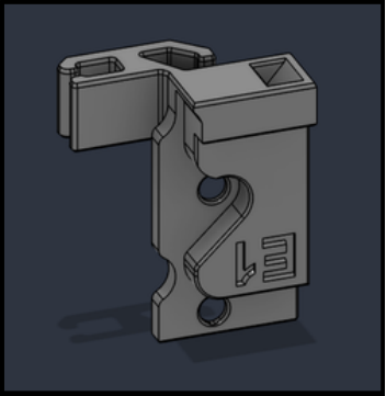 Printhead Cable Clip Location and Image — CAD part