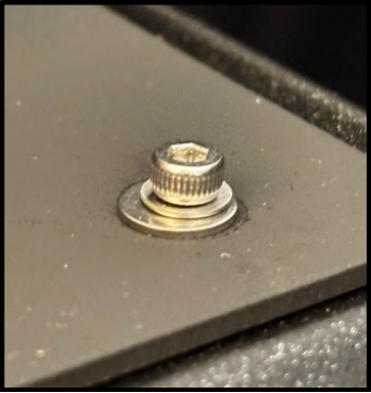 M3 screw and washers in Hat